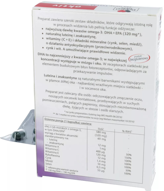 Харчова добавка Doppelherz Aktiv Na oczy Total з DHA і лютеїном 30 капсул (4009932579833) - зображення 2
