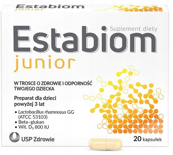 Пробіотик для дітей USP Zdrowie Estabiom Junior 20 капсул (5907377137658) - зображення 1