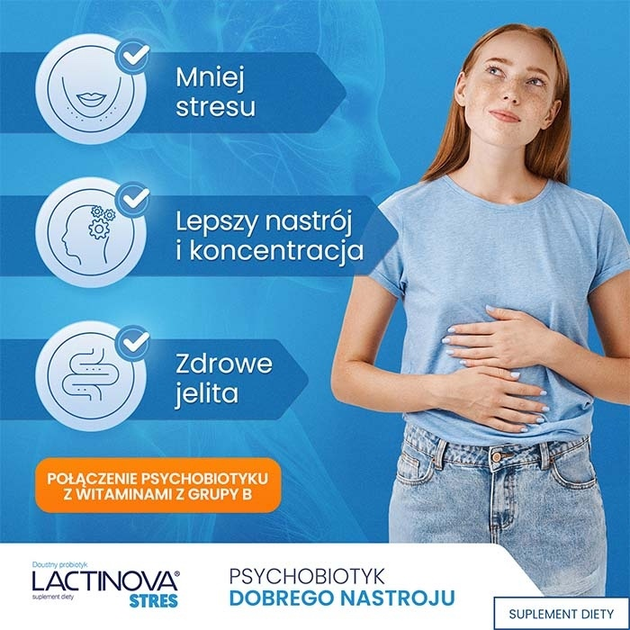 Probiotyk Hexanova Lactinova Stres 28 kapsułek (5907377532569) - obraz 3
