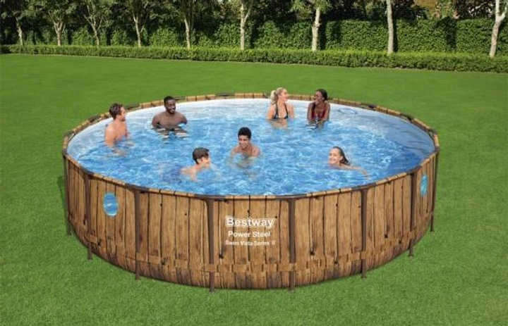 Basen Bestway Power Steel Swim Vista Series Pool Set 56977 5.49  × 1.22 m (6941607311530) - obraz 6