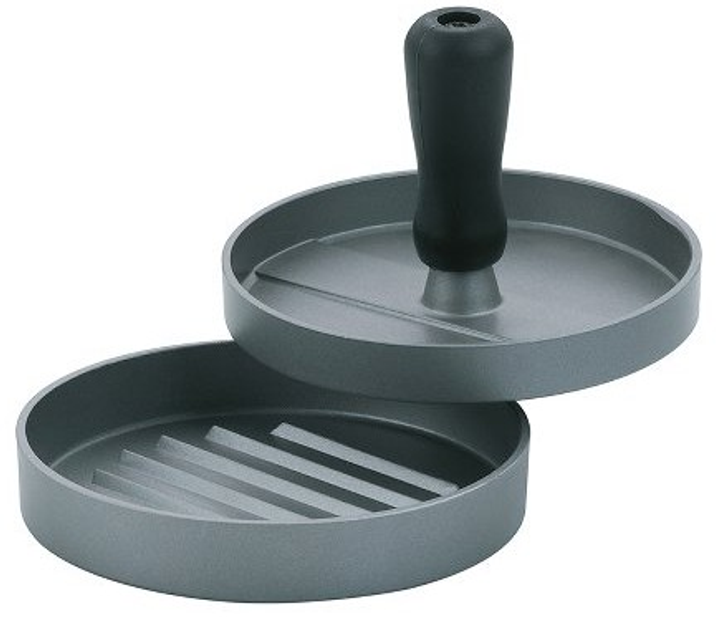 Praska do burgerów Kela Buffalo srebrna (11715) 12 cm (4025457117152) - obraz 1