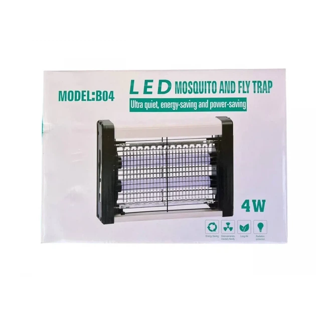 Ловушка для комаров и мух LED MODEL B04 4W - Фото 1 Ловушка для комаров и мух LED MODEL B04 4W - изображение 1