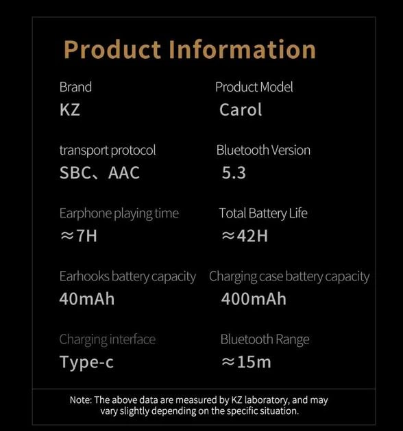 Беспроводные Наушники KZ Carol - Фото 15 Беспроводные Наушники KZ Carol - изображение 15