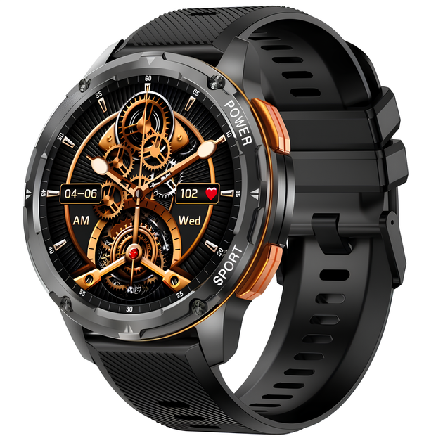 Смарт годинник UWatch K56 PRO Storm для чоловіків AMOLED з пульсометром для Android та ІOS Чорний - Фото 3 Смарт годинник UWatch K56 PRO Storm для чоловіків AMOLED з пульсометром для Android та ІOS Чорний - зображення 3