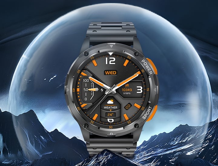 Смарт годинник UWatch K56 PRO Storm для чоловіків AMOLED з пульсометром для Android та ІOS Чорний - Фото 5 Смарт годинник UWatch K56 PRO Storm для чоловіків AMOLED з пульсометром для Android та ІOS Чорний - зображення 5