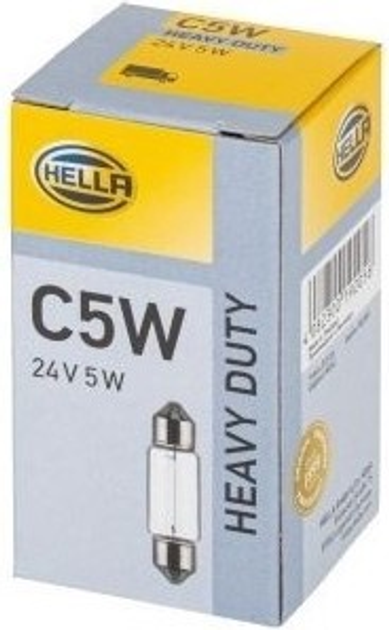 Набір автомобільних лампочок Hella Heavy Duty C5W 24 В 10 шт (8GM002092241) - зображення 1