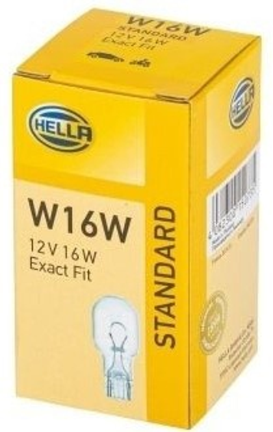 Zestaw żarówek samochodowych Hella Standard W16W 12 V 10 szt (8GA008246001) - obraz 1