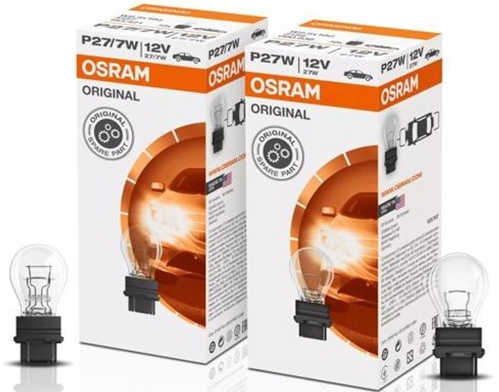 Zestaw żarówek samochodowych Osram Original 3157 P27/7W 12 V 10 szt (4052899183414) - obraz 2