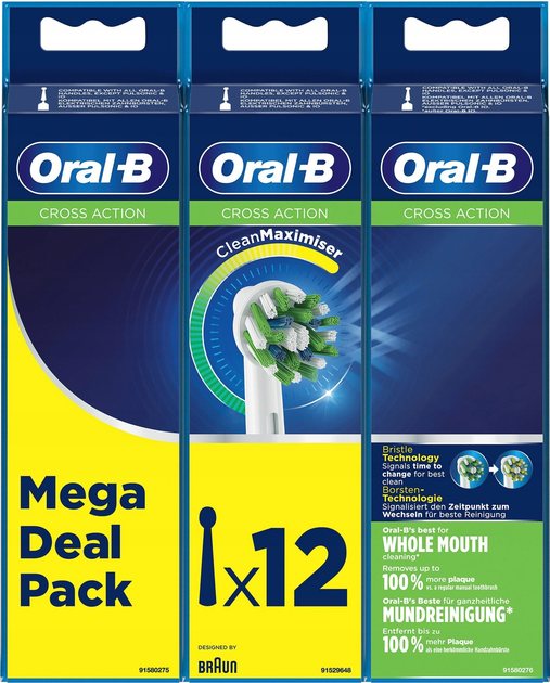 Насадки для електричної зубної щітки Oral-B Cross Action 12 шт - зображення 1