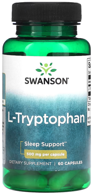 Аминокислота L-Триптофан Swanson L-Tryptophan 500 мг 60 капс - Фото 1 Аминокислота L-Триптофан Swanson L-Tryptophan 500 мг 60 капс - изображение 1