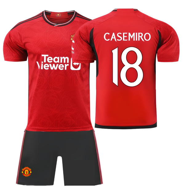 Форма футбольна дитяча Casemiro (Каземіро) 18 Manchester United (Манчестер Юнайтед), сезон 24/25, 22 розмір, ріст 125-130 см, червоно-чорна - Фото 1 Форма футбольна дитяча Casemiro (Каземіро) 18 Manchester United (Манчестер Юнайтед), сезон 24/25, 22 розмір, ріст 125-130 см, червоно-чорна - зображення 1