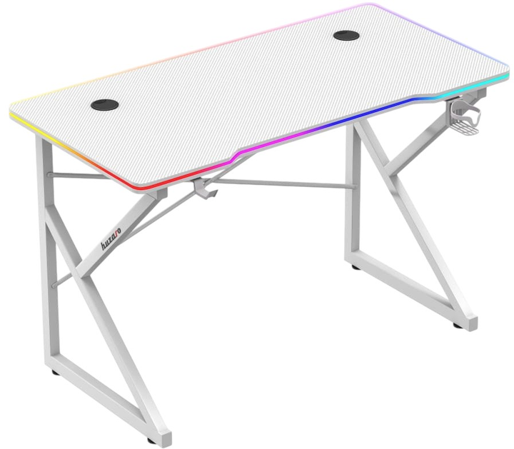 Biurko gamingowe Huzaro Hero 1.7 RGB White - obraz 3