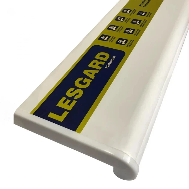 ПВХ Подоконник пластиковый Lesgard 600мм Elesgo Белий Глянец - изображение 3