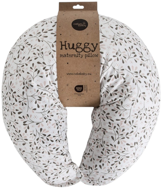 Poduszka do karmienia Ceba Baby Huggy Basic Tiny Leaves (5907672342061) - obraz 1