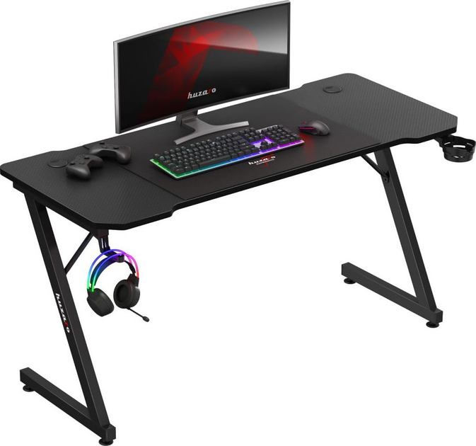 Biurko gamingowe Huzaro Hero 3.3 Black - obraz 1