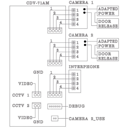Видеодомофон с цветным дисплеем Commax CDV-71AM 7" TFT LCD 800×480 Black - изображение 2