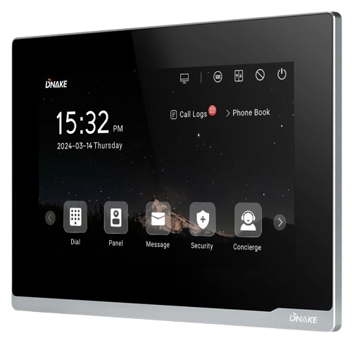 Видеодомофон с сенсорным дисплеем Dnake E217W, 7" TFT 1024 × 600, Wi-Fi, Black - изображение 3