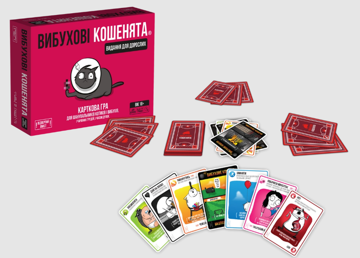 Настольная игра Взрывные котята.взрослая версия 18+ - изображение 2