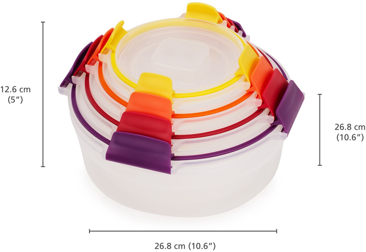 Zestaw pojemnikow Joseph Joseph Nest Lock okrągłych 4 szt (5028420013139) - obraz 16