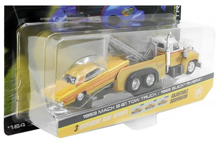 Metalowy model samochodu Maisto Holownik Mack B-61 1953 /Buick Riviera 1965 1:64 (5906079621328) - obraz 2