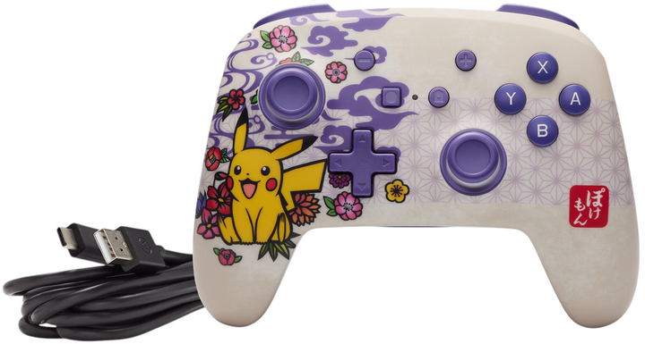 Kontroler PowerA Nintendo Switch Enhanced Wireless Controller - Pikachu Blossom (0617885098512) - obraz 6