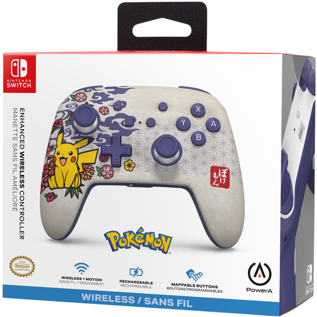 Kontroler PowerA Nintendo Switch Enhanced Wireless Controller - Pikachu Blossom (0617885098512) - obraz 7