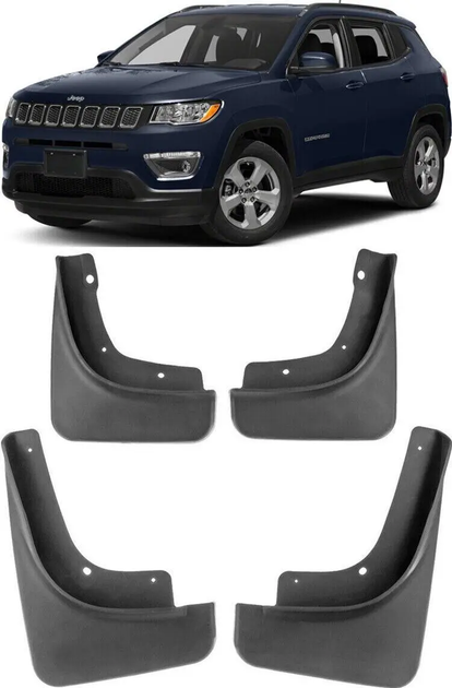Брызговики Jeep Compass только для Limited 2.4 2017+, комплект 4шт. - Фото 1 Брызговики Jeep Compass только для Limited 2.4 2017+, комплект 4шт. - изображение 1