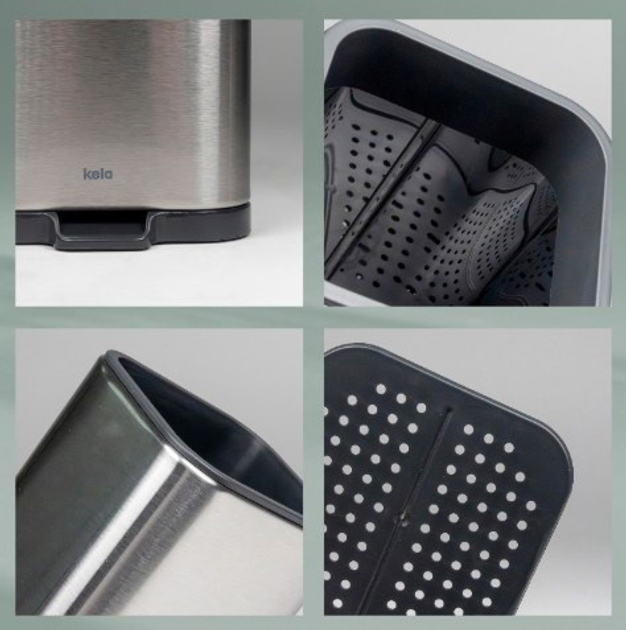 Сушарка для столових приборів Kela Plata срібна 10 x 11.5 x 12.5 см (4025457121272) - зображення 4