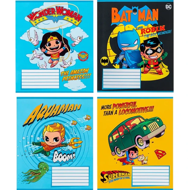 Зошит шкільний Kite 12 аркушів коса лінія DC Comics (DC24-235) - Фото 6 Зошит шкільний Kite 12 аркушів коса лінія DC Comics (DC24-235) - изображение 6