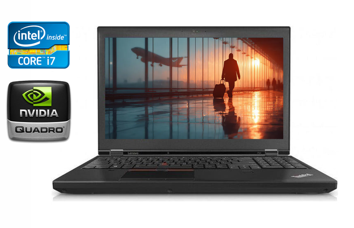 Мобильная рабочая станция Lenovo ThinkPad P50 / 15.6" (1920x1080) IPS / Intel Core i7-6820HQ (4 (8) ядра по 2.7 - 3.6 GHz) / 32 GB DDR4 / 480 GB SSD / nVidia Quadro M2000M, 4 GB GDDR5, 128-bit / WebCam / TouchID / Windows 10 б/у - Фото 1 Мобильная рабочая станция Lenovo ThinkPad P50 / 15.6" (1920x1080) IPS / Intel Core i7-6820HQ (4 (8) ядра по 2.7 - 3.6 GHz) / 32 GB DDR4 / 480 GB SSD / nVidia Quadro M2000M, 4 GB GDDR5, 128-bit / WebCam / TouchID / Windows 10 б/у - изображение 1