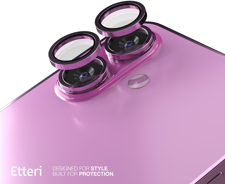 Szkło hartowane Etteri Camera Lens Protector do Apple iPhone 16 / 16 Plus Pink (5907504524559) - obraz 2