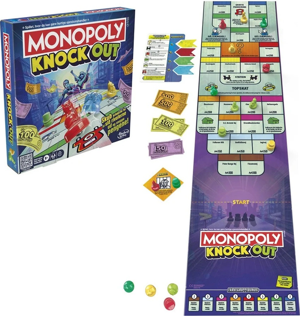 Gra planszowa Hasbro Monopoly Knockout (wersja duńska) (5010996218261) - obraz 2