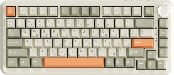 Клавиатура механическая беспроводная Ajazz AK820 MAX Flying Fish Switch RGB Wireless/Bluetooth/USB Beige (AK820MAX-FF-R) - Фото 1 Клавиатура механическая беспроводная Ajazz AK820 MAX Flying Fish Switch RGB Wireless/Bluetooth/USB Beige (AK820MAX-FF-R) - изображение 1