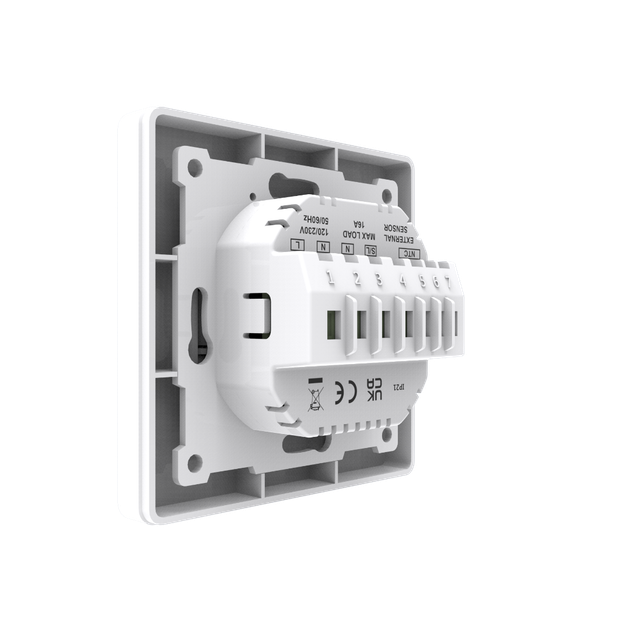 Программируемый терморегулятор In-Therm PWT 029 Wi-Fi белый матовый с выносным датчиком температуры для электрического теплого пола и систем отопления, ручной и автоматический режимы, защита от детей. - изображение 5