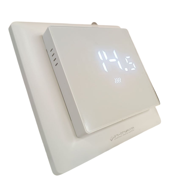 Програмований терморегулятор In-Therm PWT 511 Wi-Fi білий матовий з сенсорним екраном для теплого підлоги з захистом від дітей і таймером - зображення 5