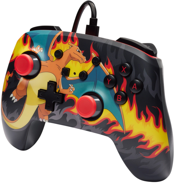 Kontroler PowerA Enhanced Wired Controller - Charizard Firestorm (0617885090318) - obraz 3