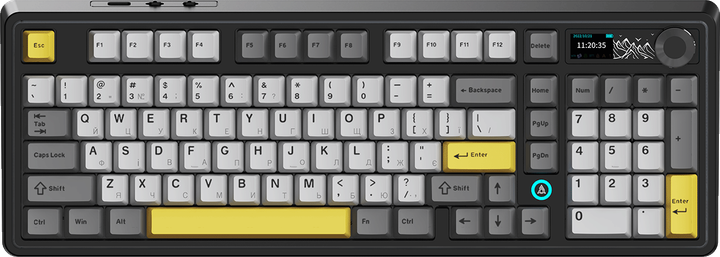カジャ氏Skyやり込み機 Клавиатура механическая беспроводная Ajazz AK980 Clear Sky Switch