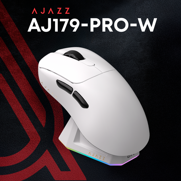 Миша Ajazz AJ179PRO Wireless/Bluetooth/USB White Charging Dock (AJ179-PRO-W) - изображение 5