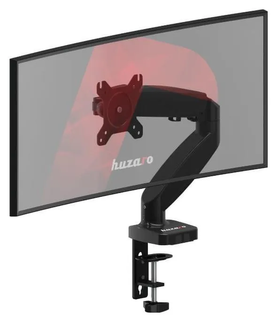 Uchwyt biurkowy do wyświetlacza Huzaro Motion 1.2 27" Black (5903796015294) - obraz 5