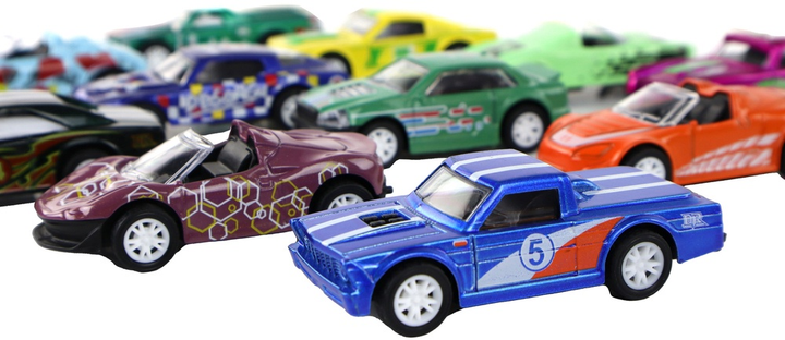 Набір машинок LEAN Toys Транспортні засоби з приводом металеві з валізою 1:64 12 шт 16326 (5905679078594) - зображення 4