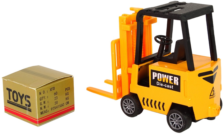 Zabawka LEAN Toys Wózek widłowy z napędem frykcyjnym Pomarańczowy 13312 (5905323215146) - obraz 5