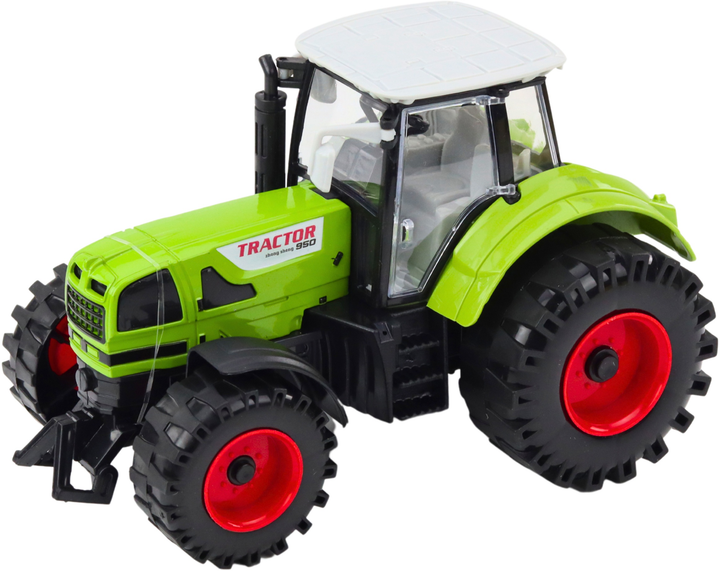 Іграшка LEAN Toys Трактор з причепом і фрикційним приводом Зелений 24993 (5905991060437) - зображення 4