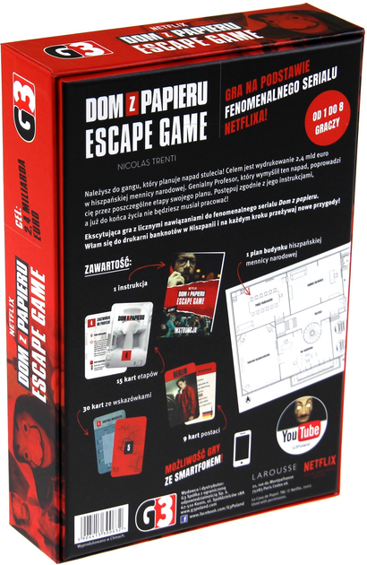 Gra planszowa G3 Escape Room Dom z papieru Sezon 1 (5904413300632) - obraz 2