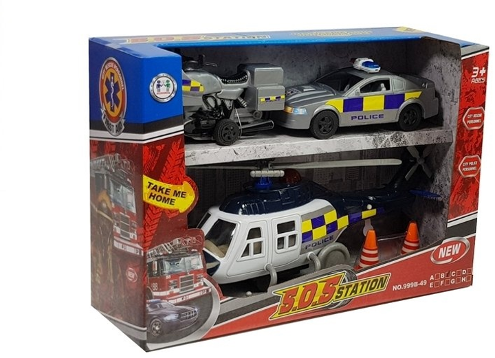 Набір іграшок LEAN Toys Поліцейські автомобілі зі світлом і звуком 5033 (5907625588904) - зображення 1