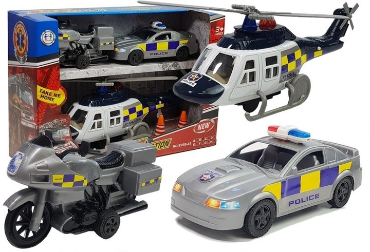 Набір іграшок LEAN Toys Поліцейські автомобілі зі світлом і звуком 5033 (5907625588904) - зображення 2