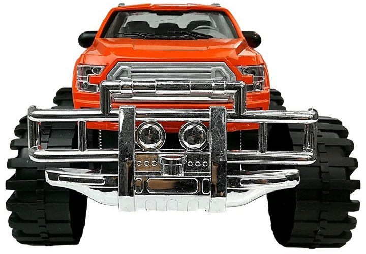 Zestaw zabawek LEAN Toys Monster truck Pomarańczowy + BMW laweta Czerwony 5099 (5907625589482) - obraz 9