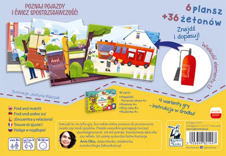 Gra planszowa Edgard Kapitan Nauka Gra Loteryjka Pojazdy (5903699821497) - obraz 4