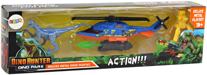 Набір іграшок LEAN Toys Парк динозаврів Гелікоптер з динозавром Синій 15942 (5905679074886) - зображення 1