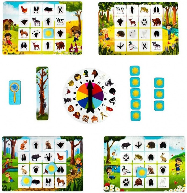Настільна гра Kapitan Nauka Edgard Smart Bingo: на слідах тварин (5903699821534) - зображення 3