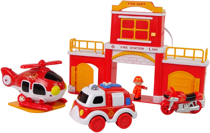 Набір іграшок LEAN Toys Пожежна станція зі звуком 1952 (5905515351621) - зображення 3
